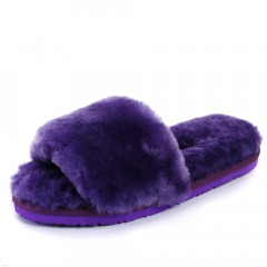 UGG FLUFF SLIDE SLIPPERS PURPLE