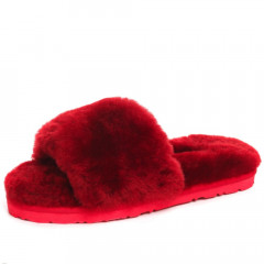UGG FLUFF SLIDE SLIPPERS BORDO