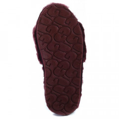 UGG FLUFF SLIDE SLIPPERS DARK PURPLE