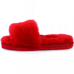 UGG FLUFF SLIDE SLIPPERS RED