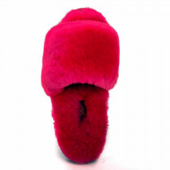 UGG FLUFF SLIDE SLIPPERS ROSE RED