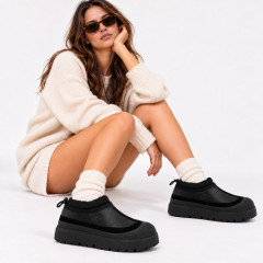 UGG TASMAN WEATHER HYBRID LEATHER BLACK/BLACK