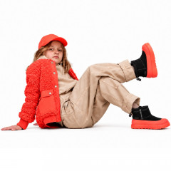 UGG KIDS  HYBRID MINI WEATHER BLACK ORANGE