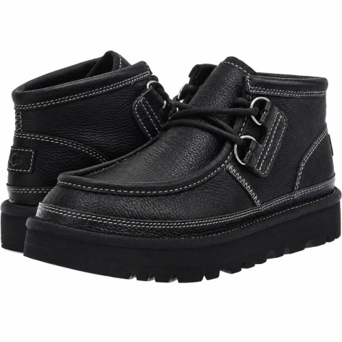 UGG MEN'S HAYDEN MOC CHUKKA LEATHER BLACK