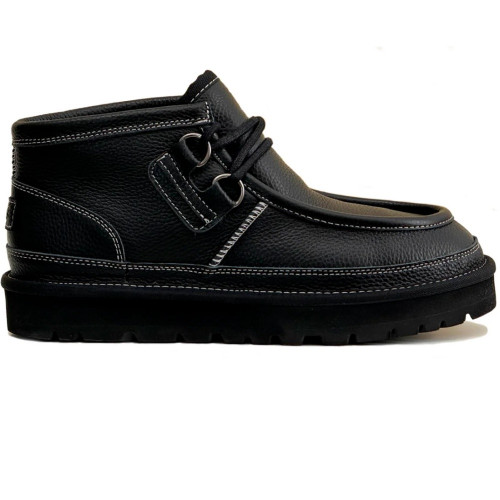 UGG MEN'S HAYDEN MOC CHUKKA LEATHER BLACK