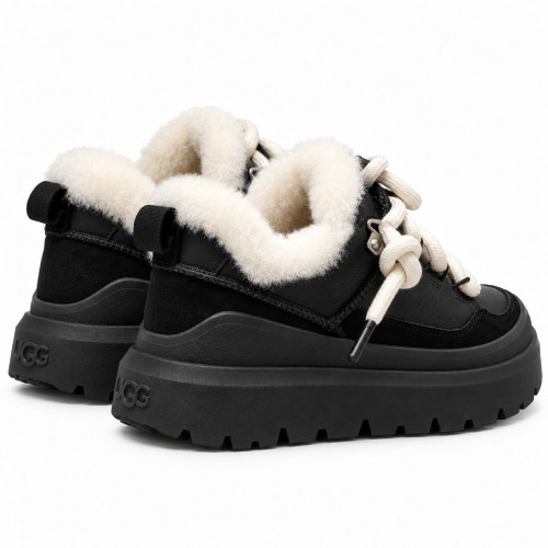 UGG MENS  HERITAGE UTILITY SNEAKER  BLACK LEATHER