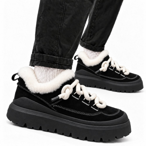 UGG MENS  HERITAGE UTILITY SNEAKER  BLACK 