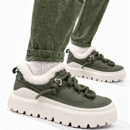 UGG MENS  HERITAGE UTILITY SNEAKER MOSS GREEN