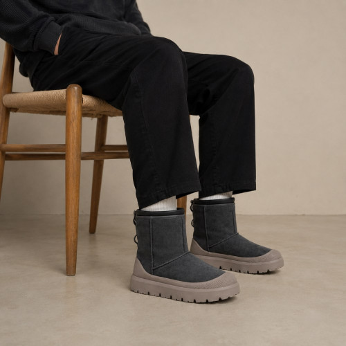 UGG CLASSIC SHORT MENS WEATHER HYBRID COBBLE GREY