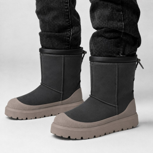 UGG CLASSIC SHORT MENS WEATHER HYBRID COBBLE GREY