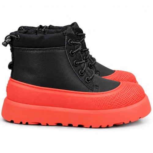 Детские кожаные ботинки UGG Kids Neumel Hybrid Black Leather Orange