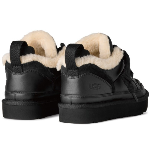 UGG MENS LOWMEL SNEAKERS LEATHER BLACK