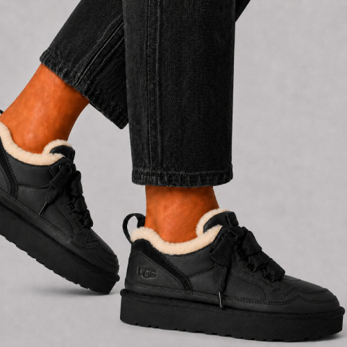 UGG WOMEN'S LOW LOWMEL LEATHER BLACK