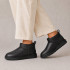 UGG CLASSIC ULTRA MINI LEATHER BLACK