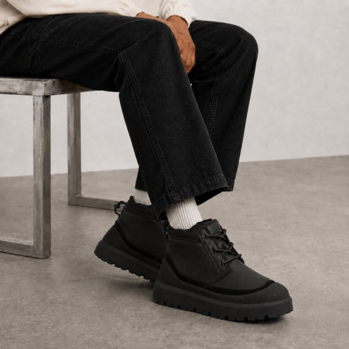 UGG MENS NEUMEL HYBRID LEATHER BLACK 