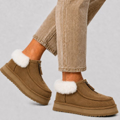 UGG FUNKETTE PLATFORM BOOTS CHESTNUT