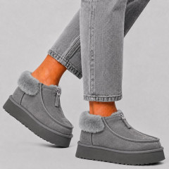 UGG FUNKETTE PLATFORM BOOTS GREY