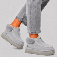 UGG FUNKETTE PLATFORM BOOTS GREY-VIOLET
