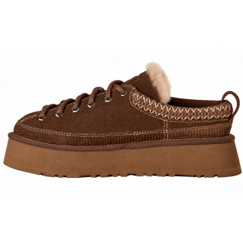 UGG WOMEN'S HERITAGE LACE-UP SLIPPER  BURNT CEDAR