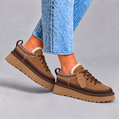 UGG WOMEN'S HERITAGE LACE-UP SLIPPER CHESTNUT
