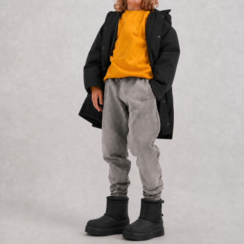 UGG KIDS  HYBRID MINI WEATHER BLACK LEATHER