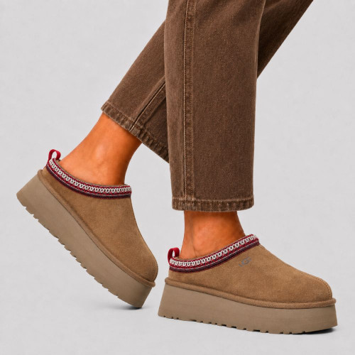 UGG WOMEN'S TASMAN TAZZ  PLATFORM CHESTNUT