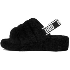 UGG FLUFF YEAH SLIDE BLACK