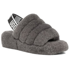UGG FLUFF YEAH SLIDE GREY