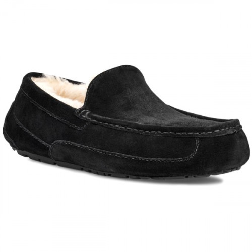 UGG MEN'S MOCCASINS ASCOT BLACK
