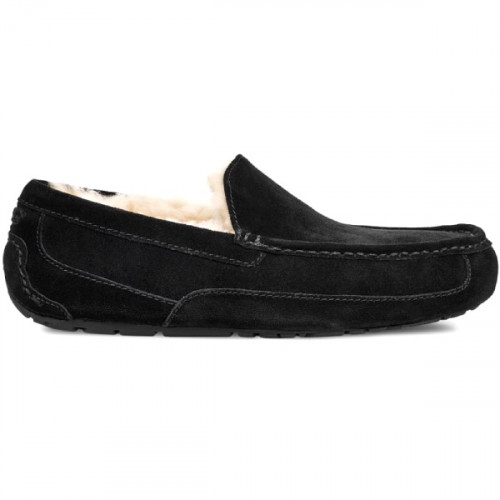 UGG MEN'S MOCCASINS ASCOT BLACK