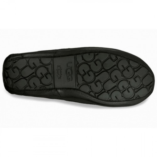 UGG MEN'S MOCCASINS ASCOT LEATHER BLACK