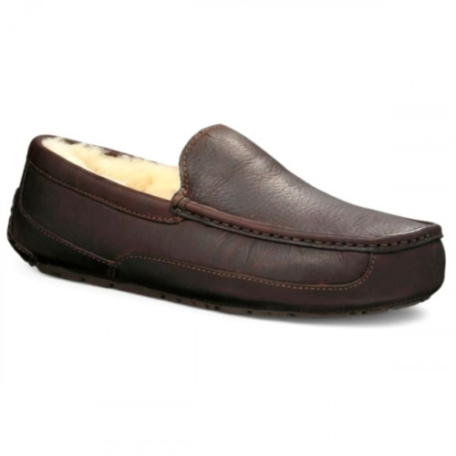 UGG MEN'S MOCCASINS ASCOT LEATHER CHINA TEA