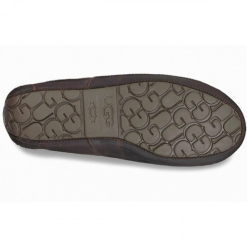 UGG MEN'S MOCCASINS ASCOT LEATHER CHINA TEA